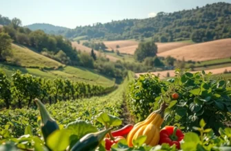 A picturesque sunlit orchard filled with diverse fruits and vegetables, highlighting nutritional abundance.