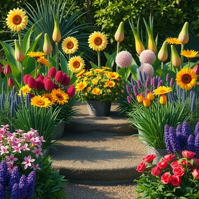 A sunlit field showcasing the freshness of organic vegetables and fruits.