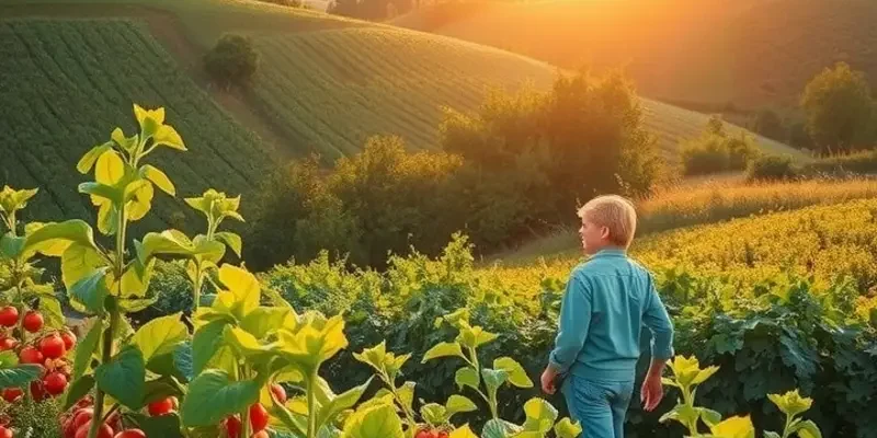 A vibrant sunlit field illustrating the abundance of natural ingredients for baking.