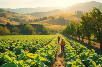 A peaceful orchard filled with vibrant fruits and vegetables, emphasizing a natural lifestyle.