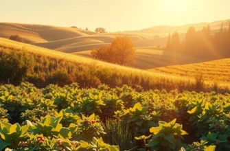 A sunny field showcasing an abundance of colorful organic vegetables and fruits.