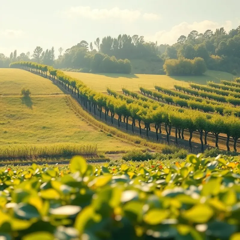 A sunlit landscape filled with organic squash varieties.