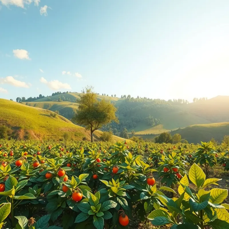 A vibrant garden filled with fresh, organic produce representing health.