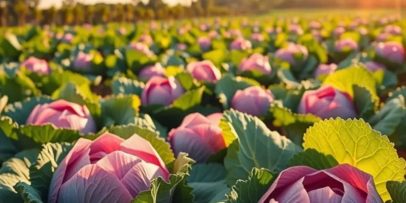 A scenic field brimming with fresh vegetables, reflecting the essence of organic farming.