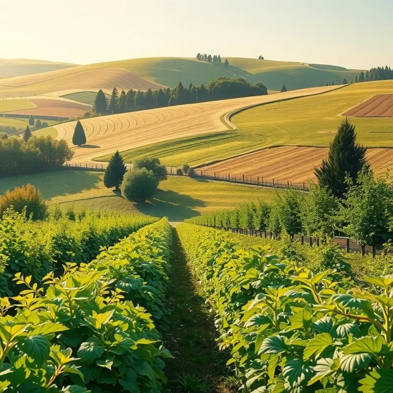 A sunlit organic orchard showcasing the vibrancy of nature’s produce.
