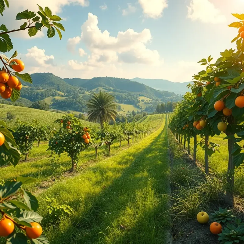 A sunlit field showcasing vibrant organic produce representing the regional flavors of Germany.