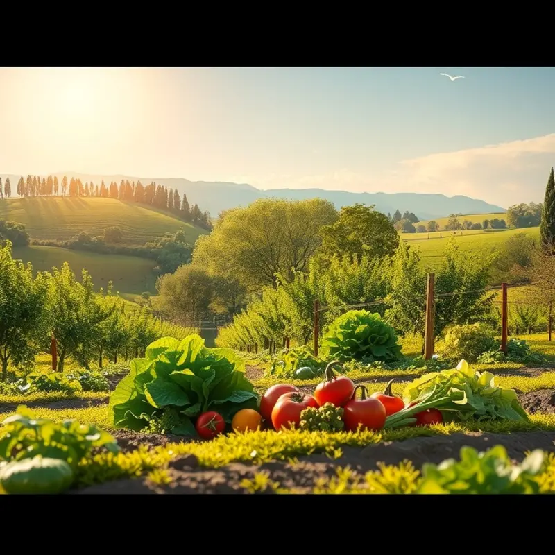 A vibrant landscape showcasing the natural abundance of healthy foods.