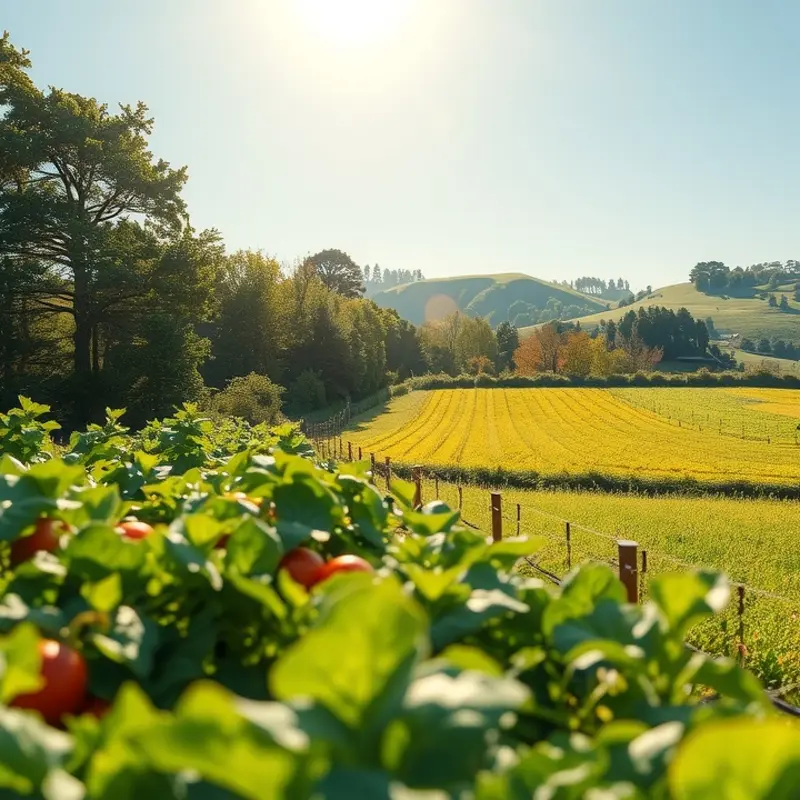 A sunlit field illustrating the richness of natural foods essential for metabolism.