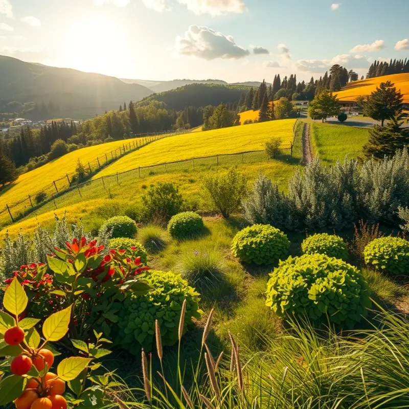 A sunlit field showcasing fresh organic produce, symbolizing the essence of low-fat dairy-free nutrition.