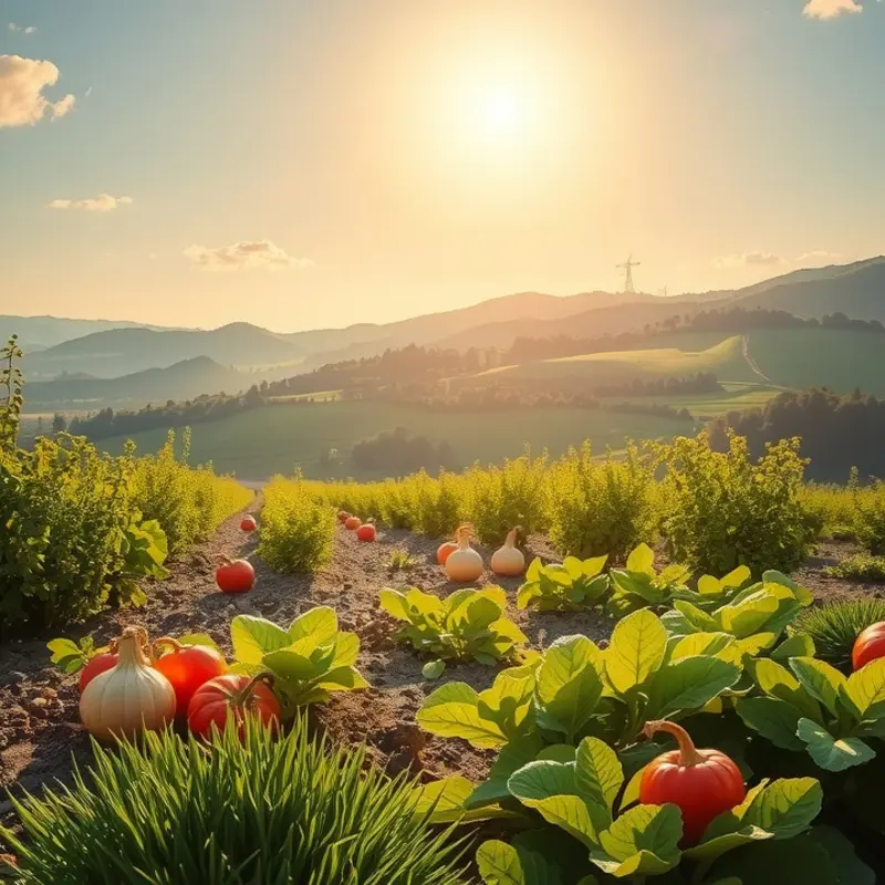 A sunlit field illustrating the richness of natural foods essential for metabolism.