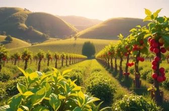 A bright, natural landscape illustrating an abundance of organic foods, ideal for healthy cooking.