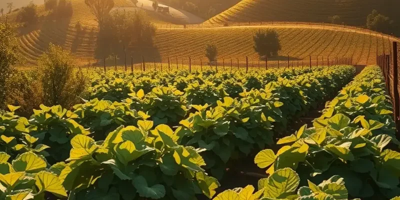 A serene orchard landscape showcasing the natural abundance of organic produce.