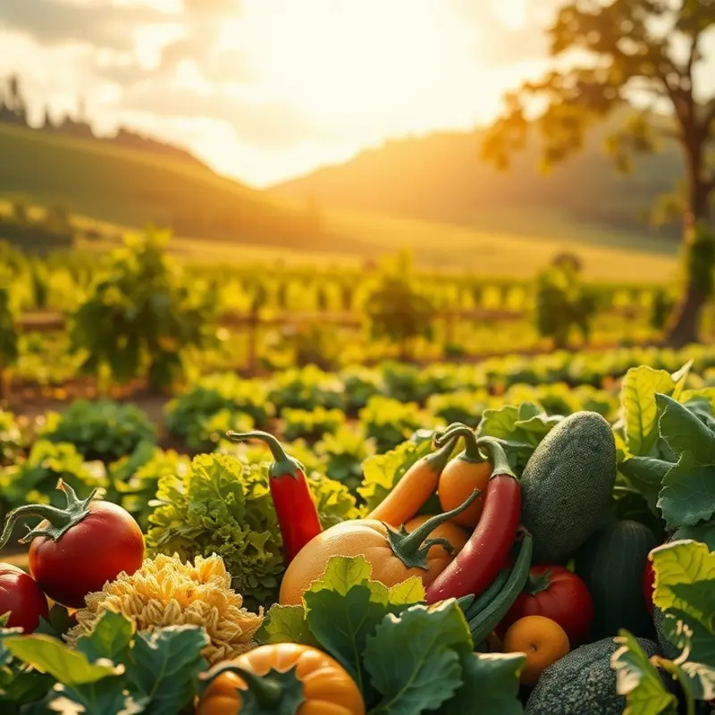 A serene landscape showcasing the natural beauty of superfoods.