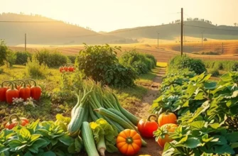 A tranquil sunset field showcasing the richness of nature's organic offerings.