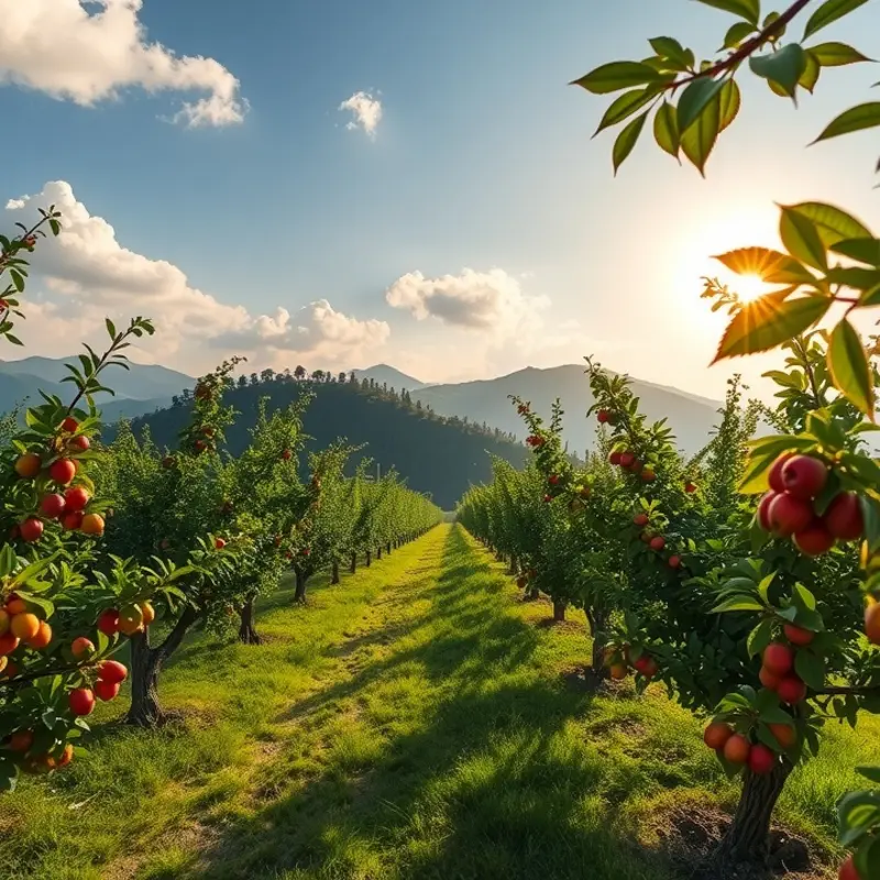 A radiant harvest field bursting with colors, symbolizing prosperity and community celebration.