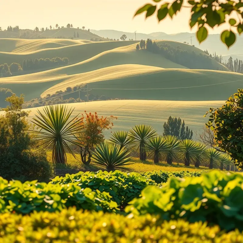 A vibrant sunlit field showcasing fresh produce.
