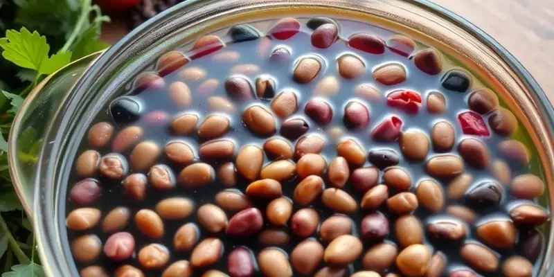 A sunny garden with diverse bean plants growing in rich soil.