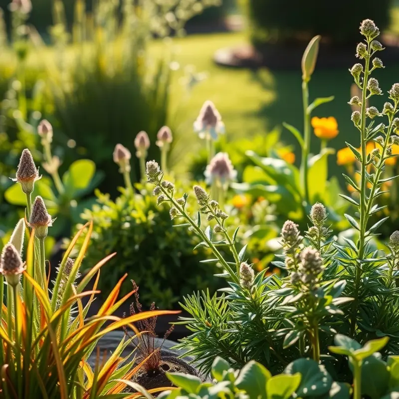 A sunlit orchard showcasing abundant organic produce.