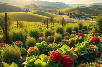 A picturesque nature scene representing organic ingredients for health-conscious drinks.
