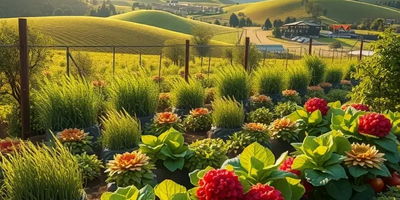 A picturesque nature scene representing organic ingredients for health-conscious drinks.