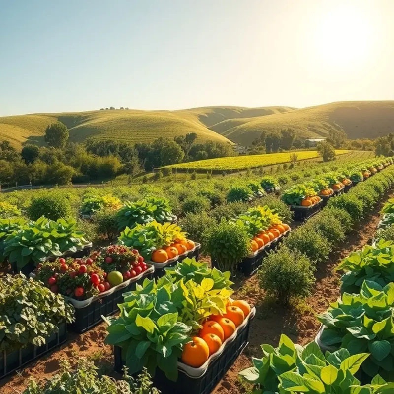 A lush, sunlit field highlighting the beauty of natural and healthy food sources.