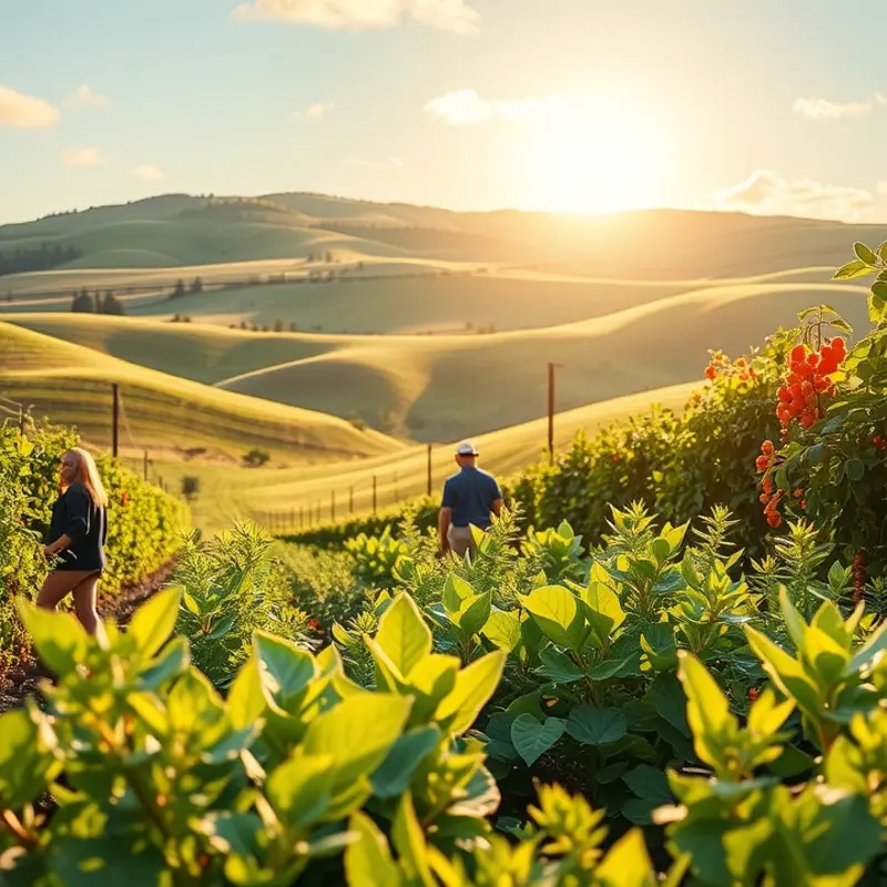 A serene landscape highlighting the connection between nature and nutrition.
