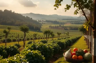 A tranquil field showcasing healthy vegetables and fruits, symbolizing the importance of nutrition in maintaining brain health.