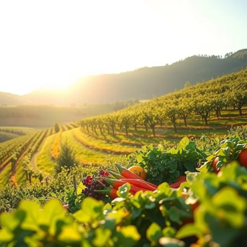 A serene landscape highlighting the connection between nature and nutrition.