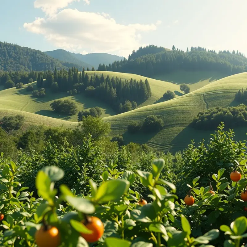 A sunlit field showcasing vibrant organic vegetables, representing freshness in cooking.