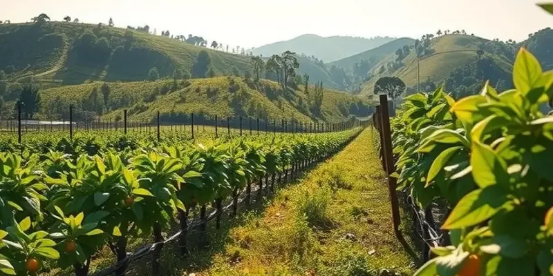 A beautiful natural landscape showcasing healthy organic produce.