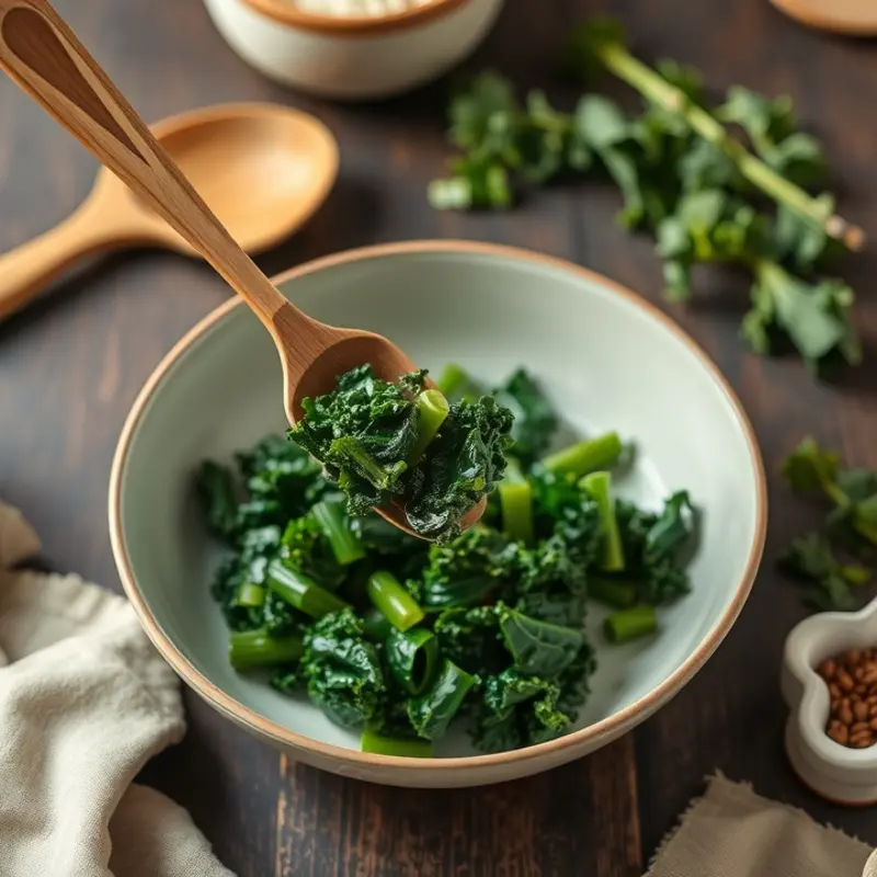 A thriving sunlit field of kale, showcasing its vibrant green leaves.