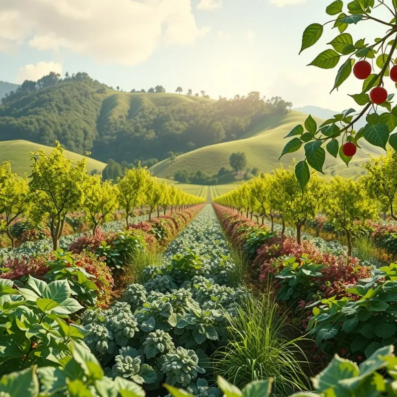 A sunlit orchard representing the abundance of natural ingredients.