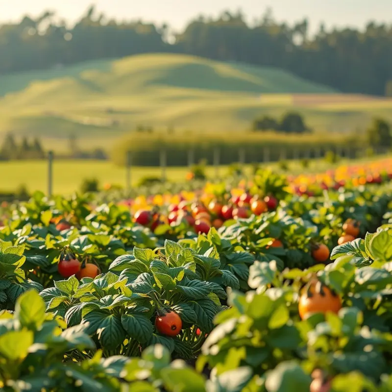 Natural landscape depicting the connection between food and health.