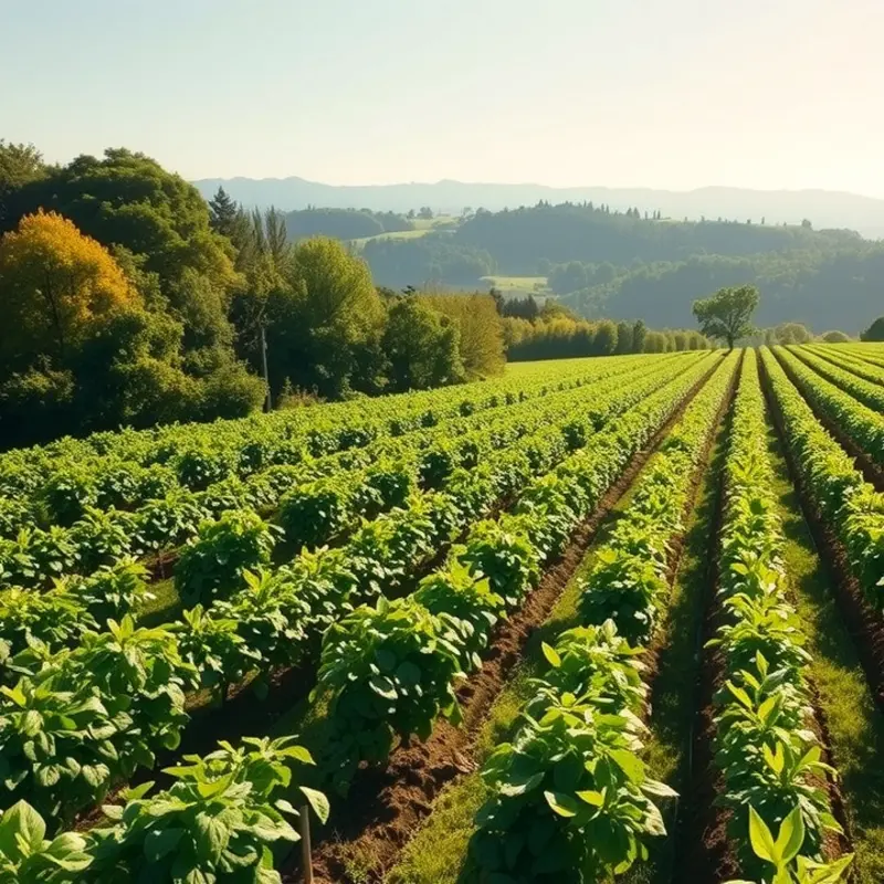 An idyllic scene showcasing the beauty of fresh produce in nature.