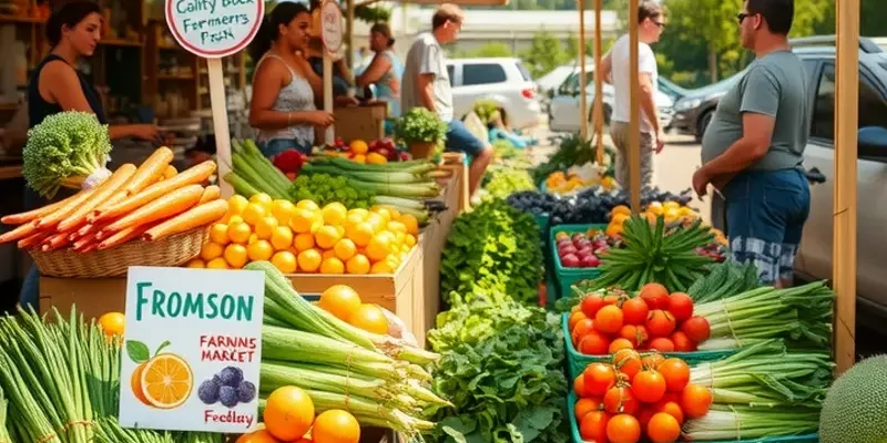 A photorealistic image of a sunlit field filled with fresh organic produce, embodying the essence of eco-conscious eating.