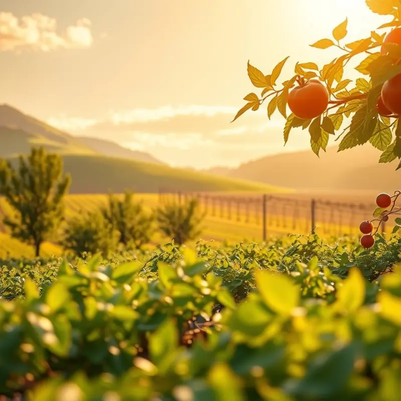 A serene landscape highlighting the abundance of nutritious foods essential for tissue repair.