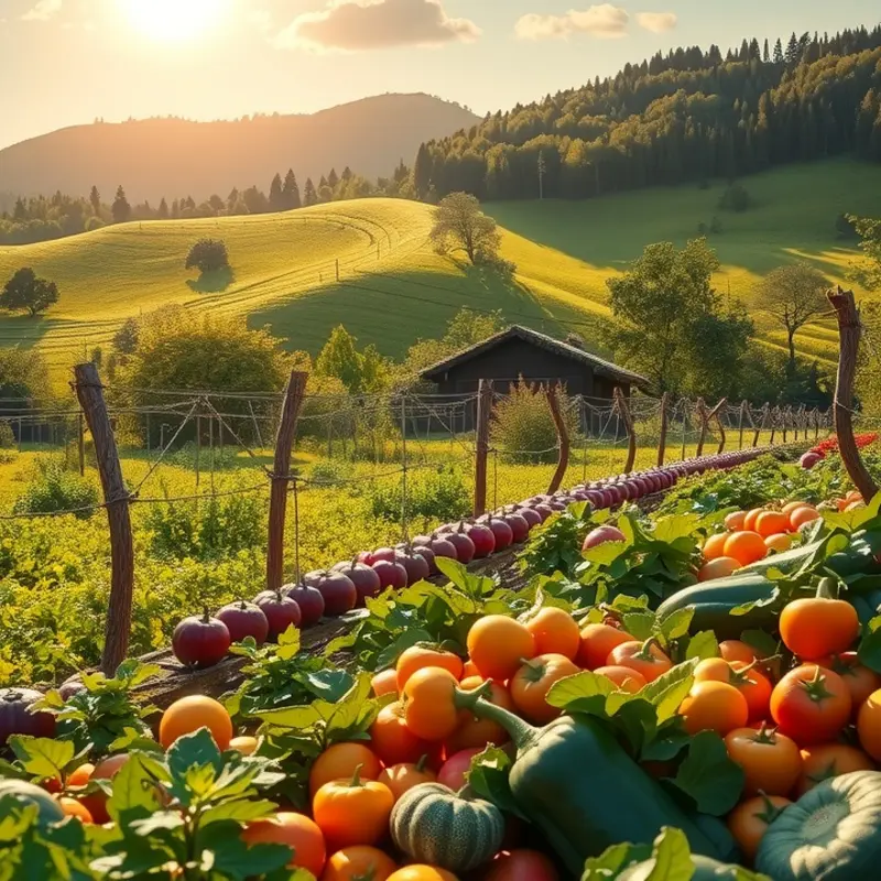 A lush landscape illustrating the abundance of nature, reflecting the principles of sustainable fishing.