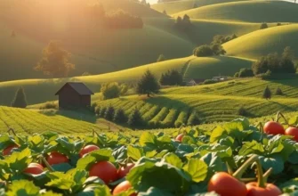 A vibrant field displaying an assortment of fresh organic produce, highlighting nutritional richness.