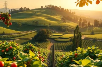 A scenic field abundant with organic fruits and vegetables, symbolizing healthful meal preparation.