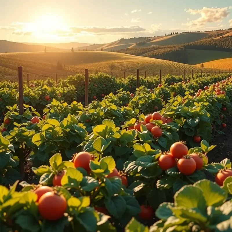 A lush orchard representing the abundance of nature’s bounty.