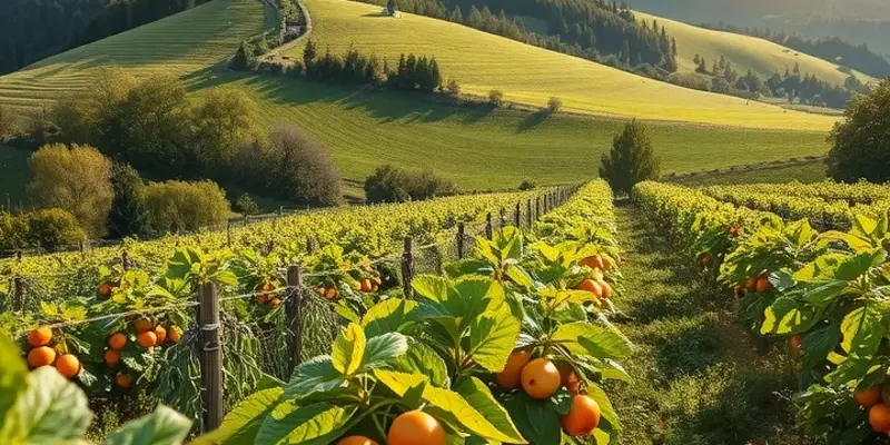 A scenic view representing the natural and organic environment of flaxseed oil production.