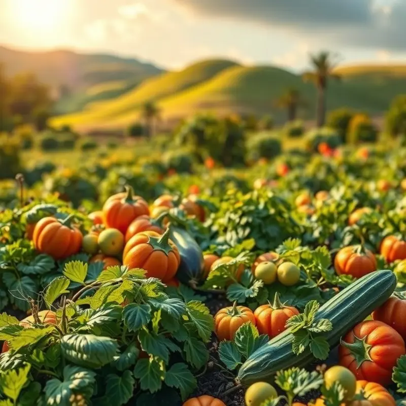 A sunlit field representing the organic nature of flaxseed oil production.