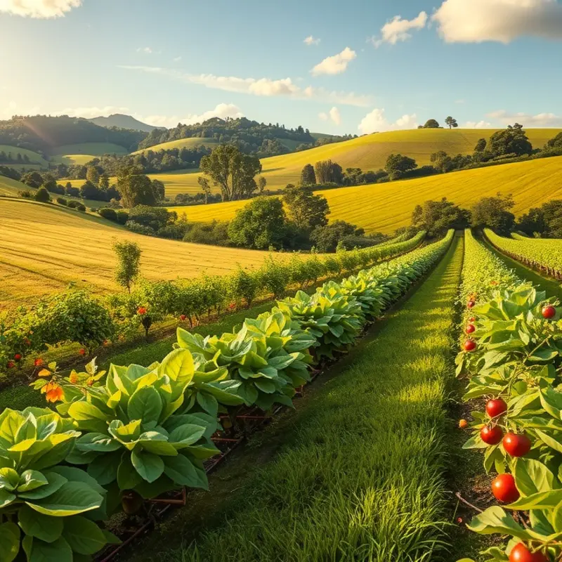 A sunlit orchard representing the freshness of natural ingredients.