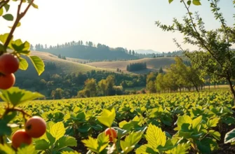 A serene garden brimming with vibrant organic vegetables and fruits.