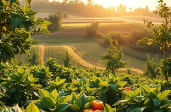 A lush landscape featuring healthy, organic produce.