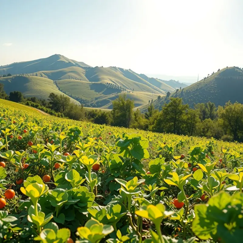 A vibrant landscape showcasing the essence of organic ingredients.