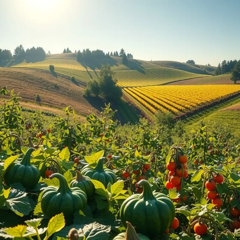 A vibrant landscape showcasing the essence of organic ingredients.