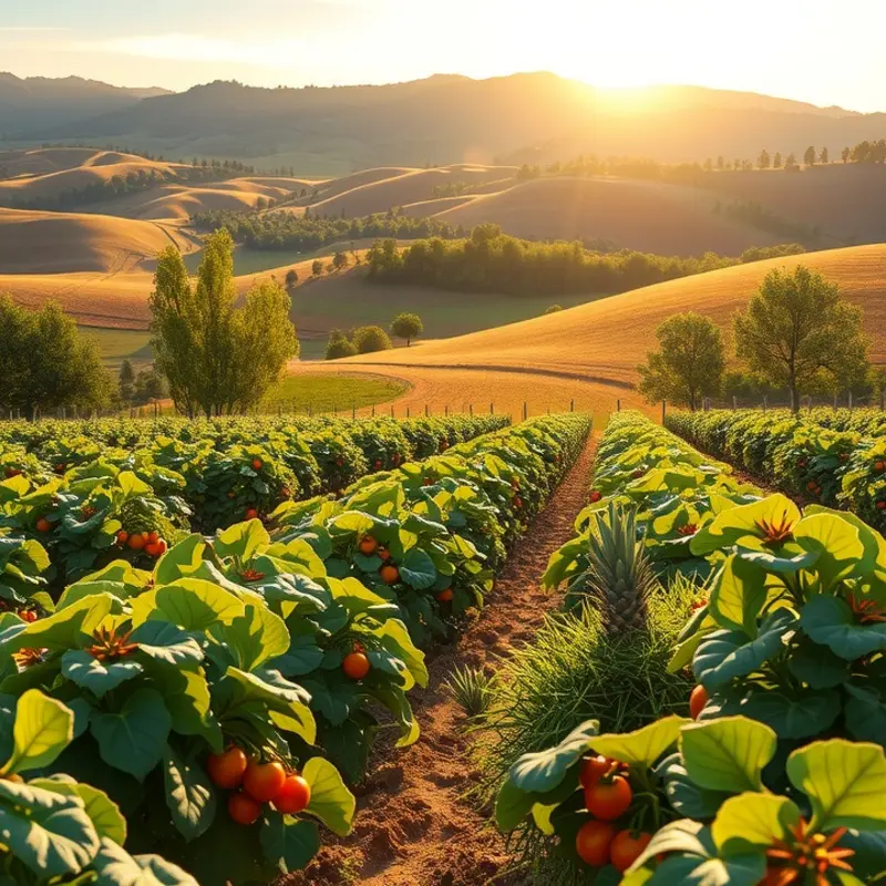 A vibrant field representing the natural elements found in ginger tea.