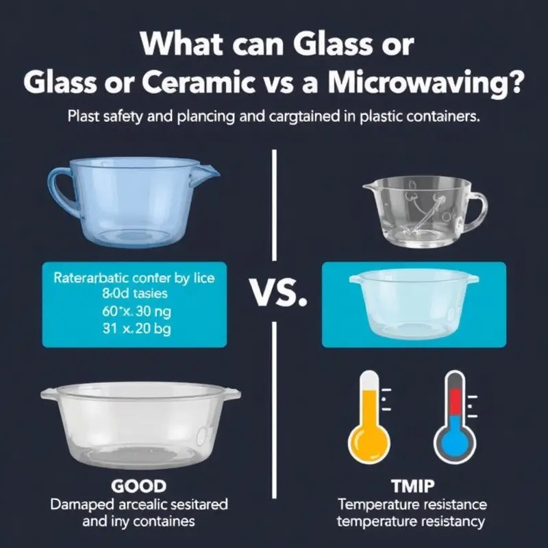 Infographic illustrating different types of plastics and their microwave safety.