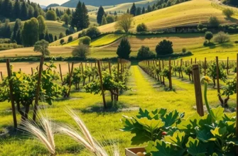 A scenic view of a lush garden filled with fruits and vegetables, symbolizing healthy eating.